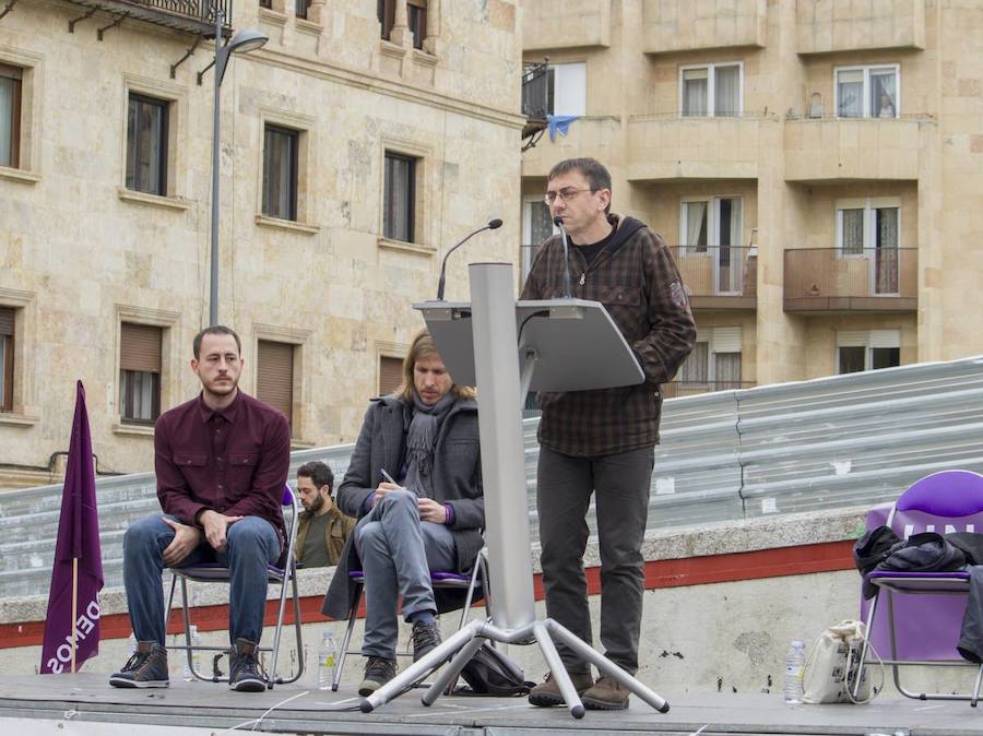 Juan Carlos Monedero inicia la precampaña en Salamanca