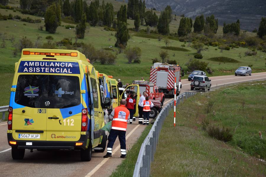 Accidente de un todoterreno entre Velilla y Guardo