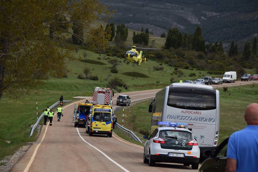 Accidente de un todoterreno entre Velilla y Guardo