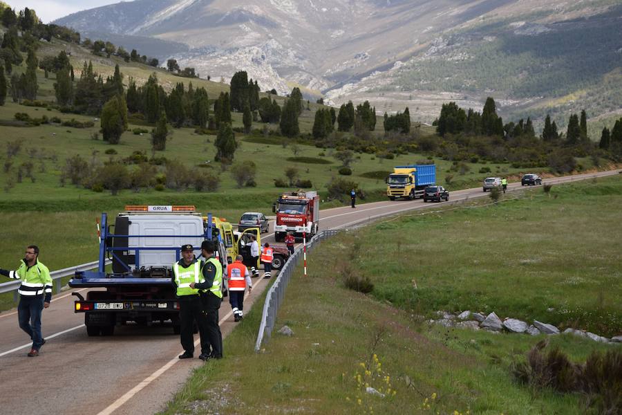 Accidente de un todoterreno entre Velilla y Guardo