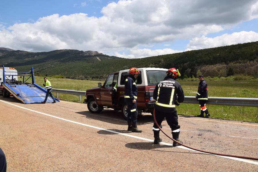 Accidente de un todoterreno entre Velilla y Guardo