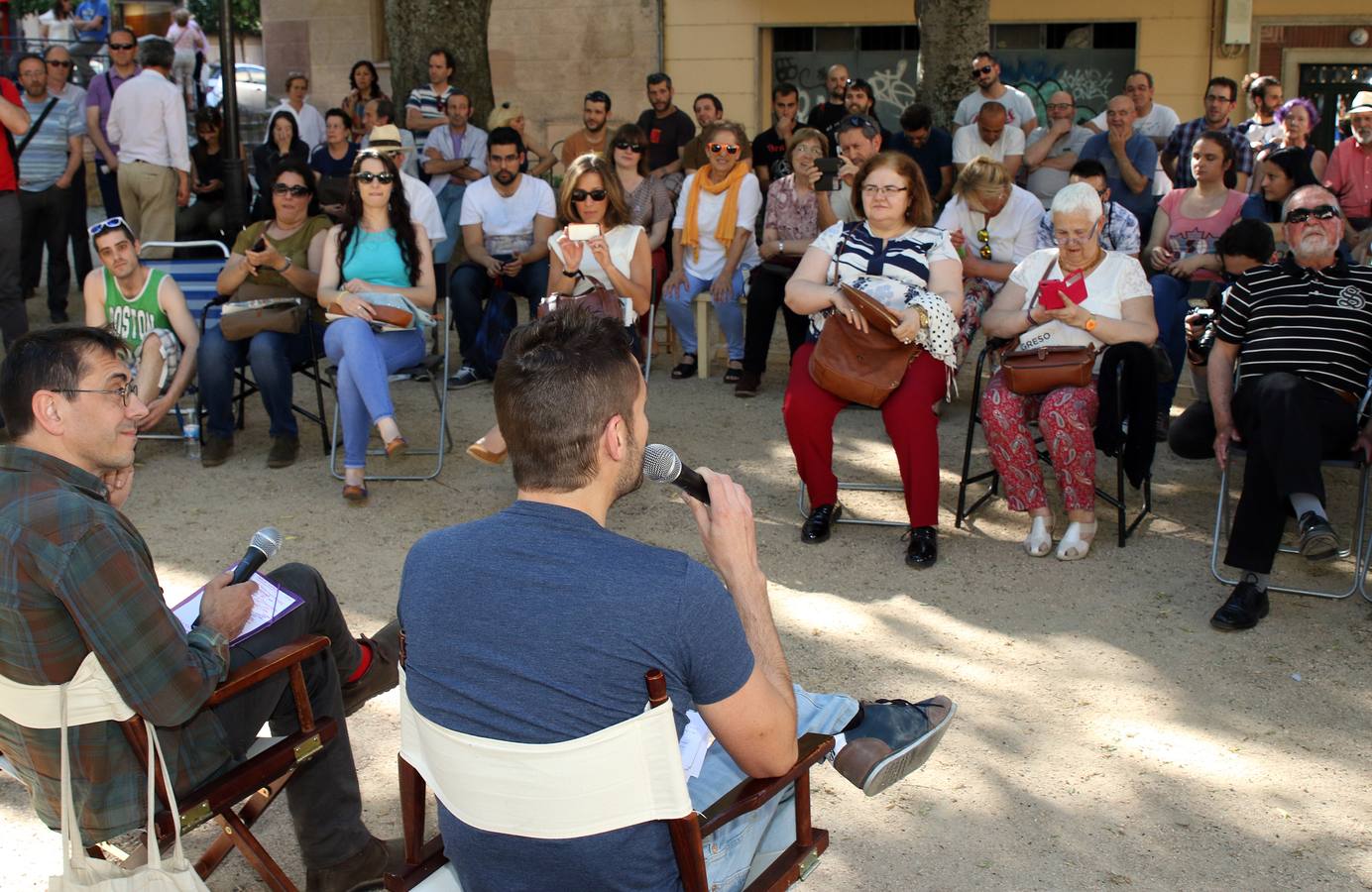 Juan Carlos Monedero participa en un acto de precampaña en Segovia