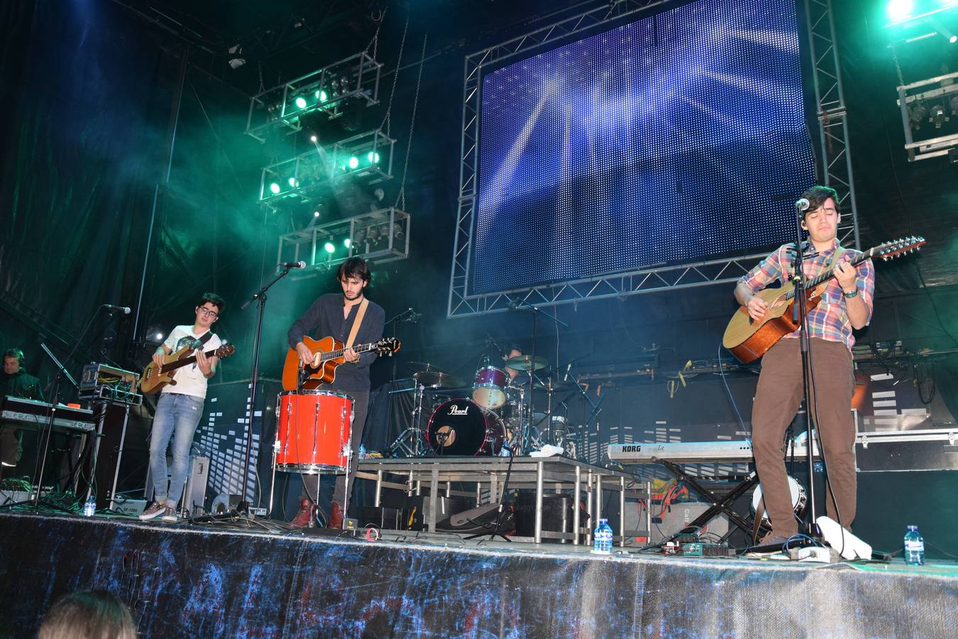 Multitudinario concierto del grupo colombiano Morat en las fiestas de Guardo (Palencia)