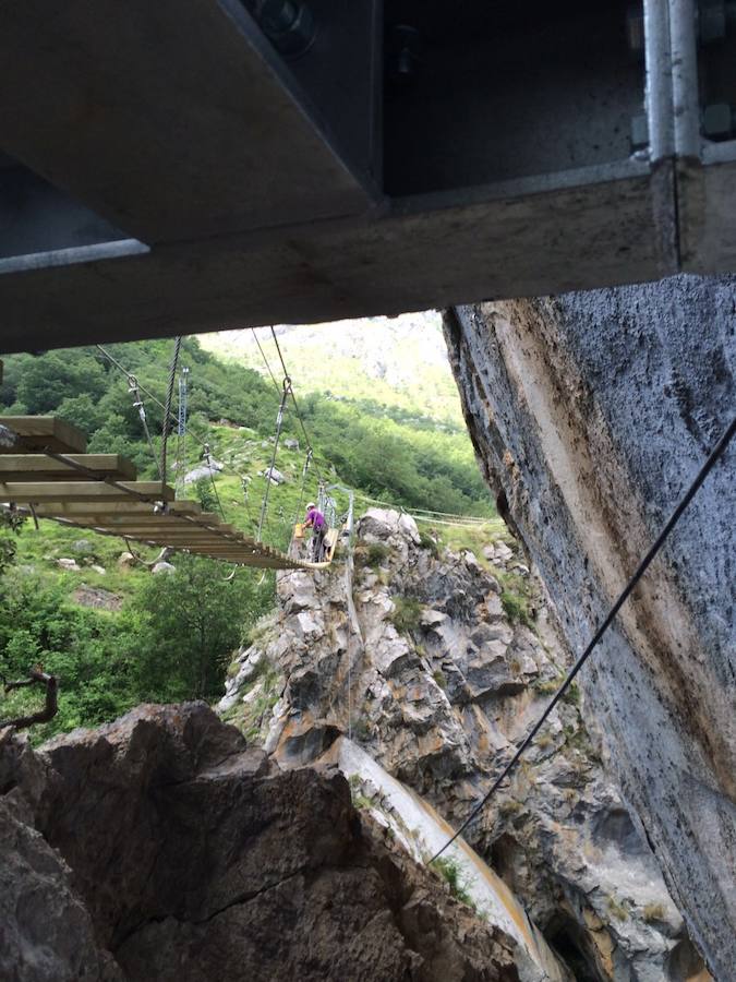 Puentes sobre el Cares en la via Ferrata