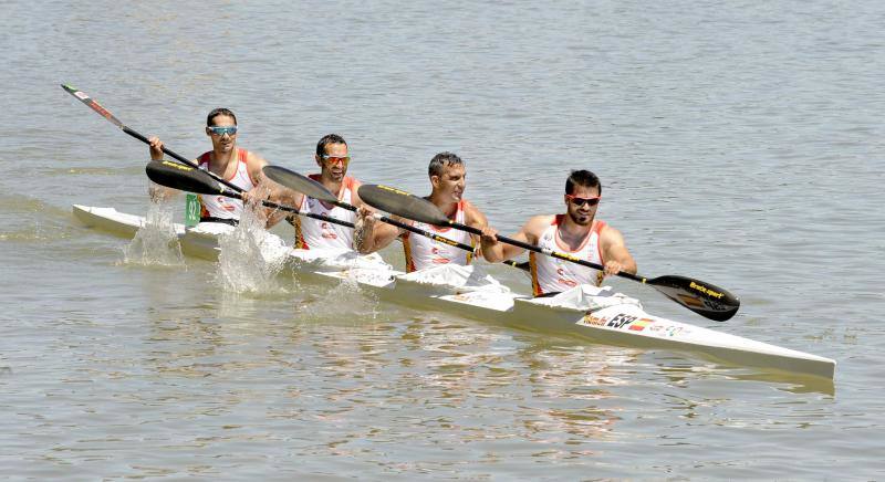 Regata k-4 en el río Pisuerga