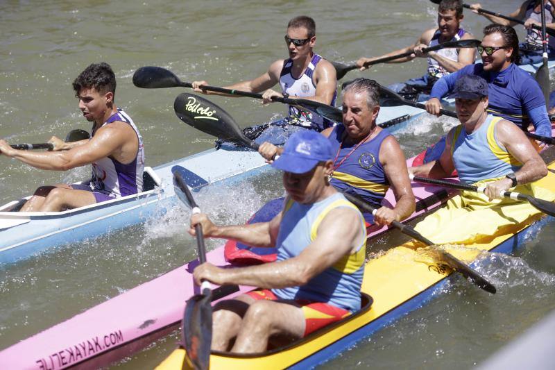 Regata k-4 en el río Pisuerga