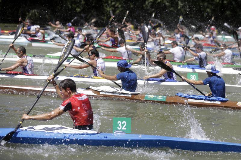 Regata k-4 en el río Pisuerga