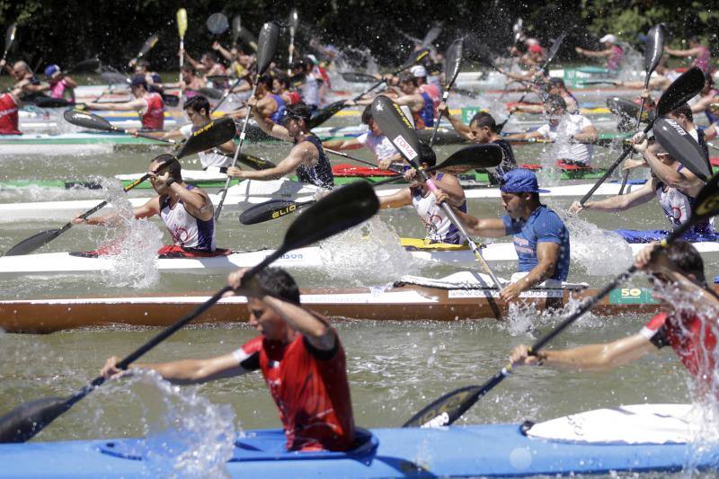 Regata k-4 en el río Pisuerga