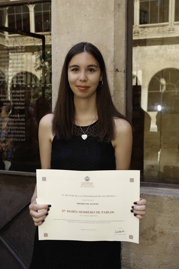 La Universidad de Salamanca premia a los mejores alumnos en la Selectividad