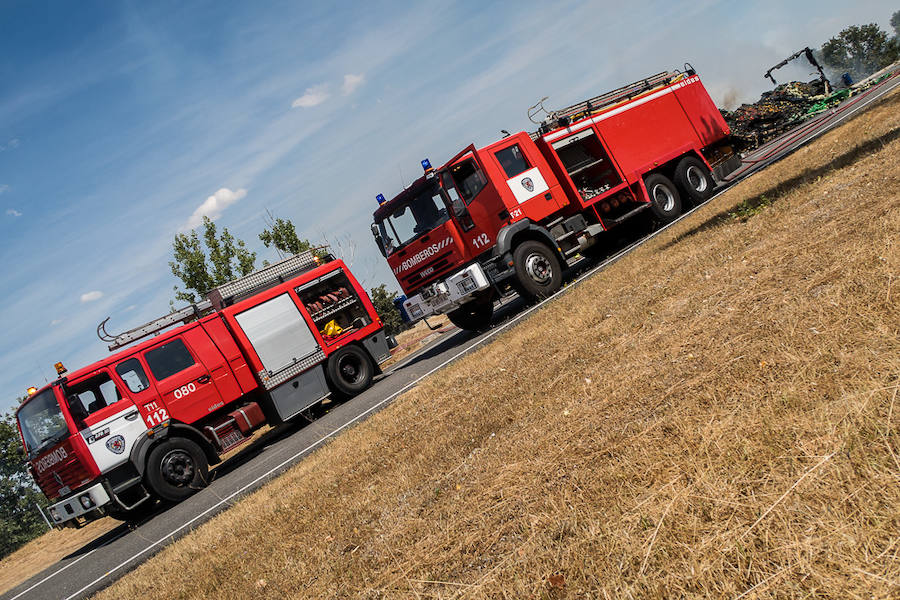 Incendio de un camión en la provincia de León