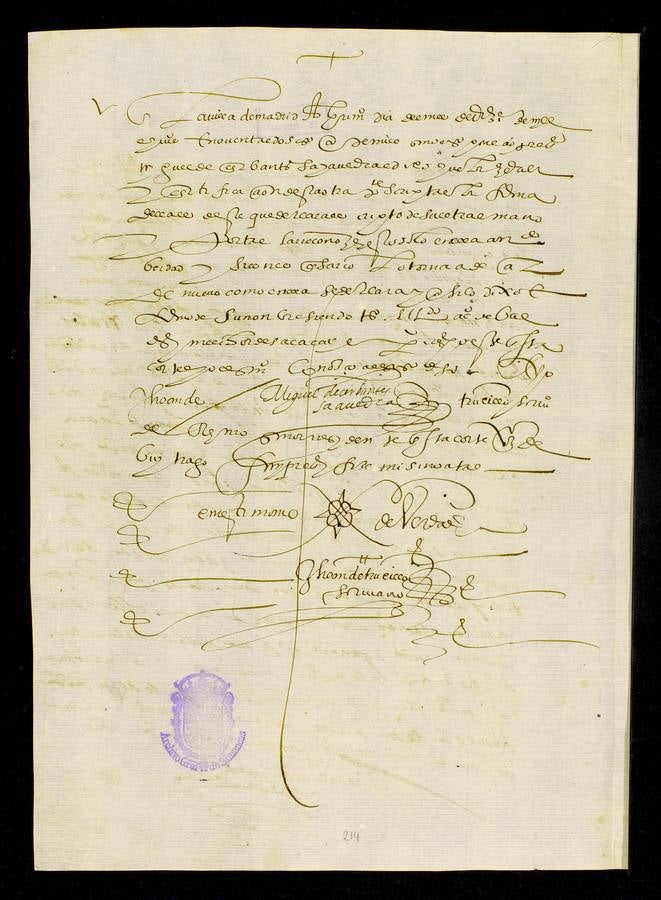 1592, diciembre 3. Madrid. Memorial autógrafo de Miguel de Cervantes al rey para que se le permita probar la falsedad de las acusaciones sin pruebas vertidas contra el proveedor Pedro de Isunza, él mismo y su ayudante. Archivo General de Simancas.