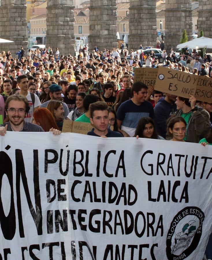 Los estudiantes segovianos se manifiestan contra la Lomce