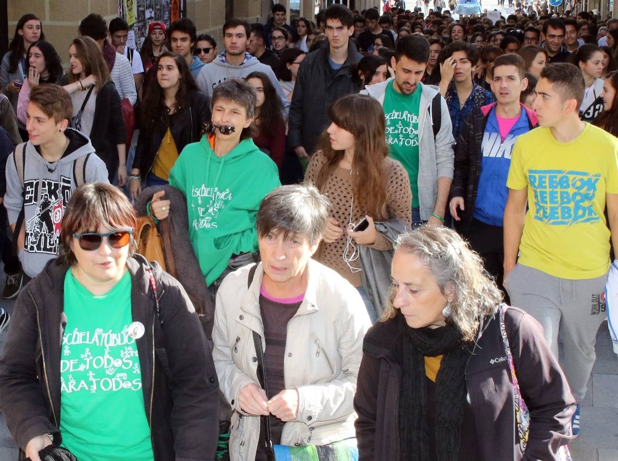 Los estudiantes segovianos se manifiestan contra la Lomce