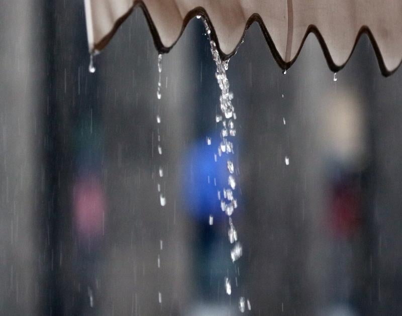 Lluvia intensa en Segovia