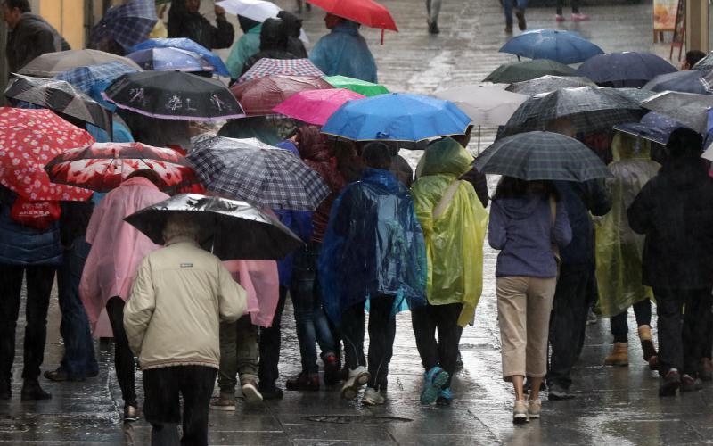 Lluvia intensa en Segovia