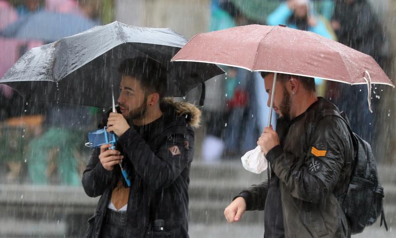 Lluvia intensa en Segovia
