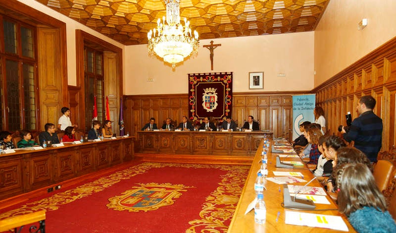 Pleno infantil en el Ayuntamiento de Palencia