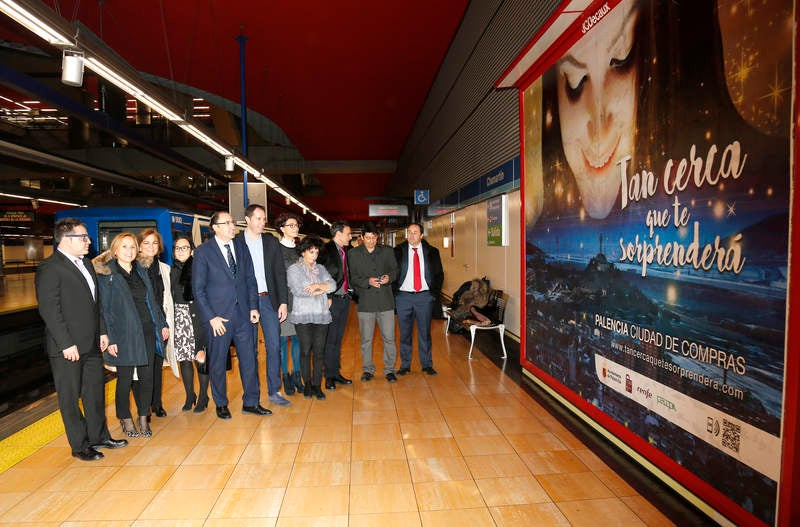 Palencia promociona el comercio en el metro de Madrid