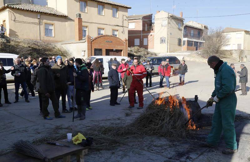 Matanza y fiesta de San Antón en Fuentes de Nava (Palencia)