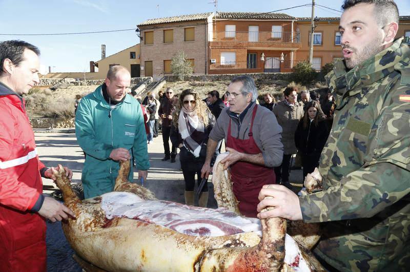 Matanza y fiesta de San Antón en Fuentes de Nava (Palencia)