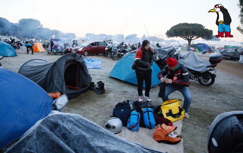 Domingo por la mañana en la zona de acampada de Pingüinos