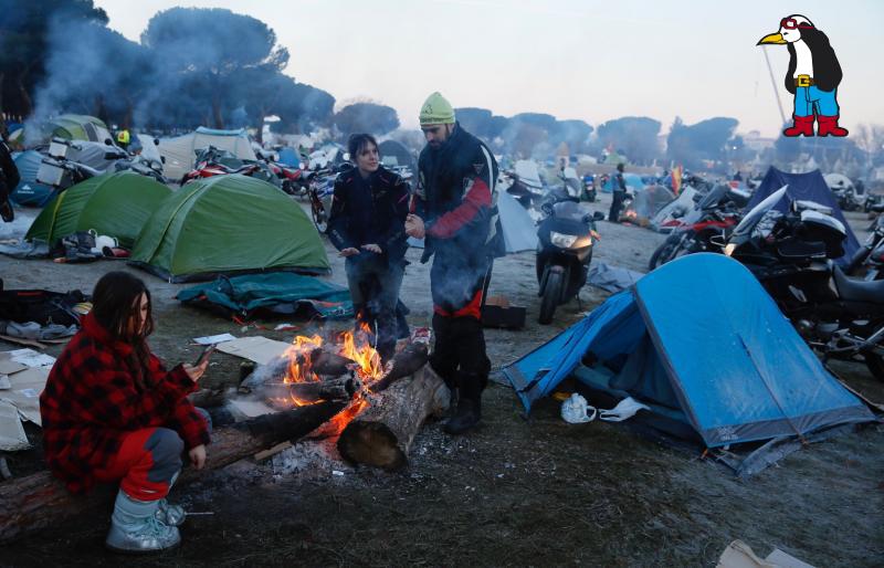 Domingo por la mañana en la zona de acampada de Pingüinos