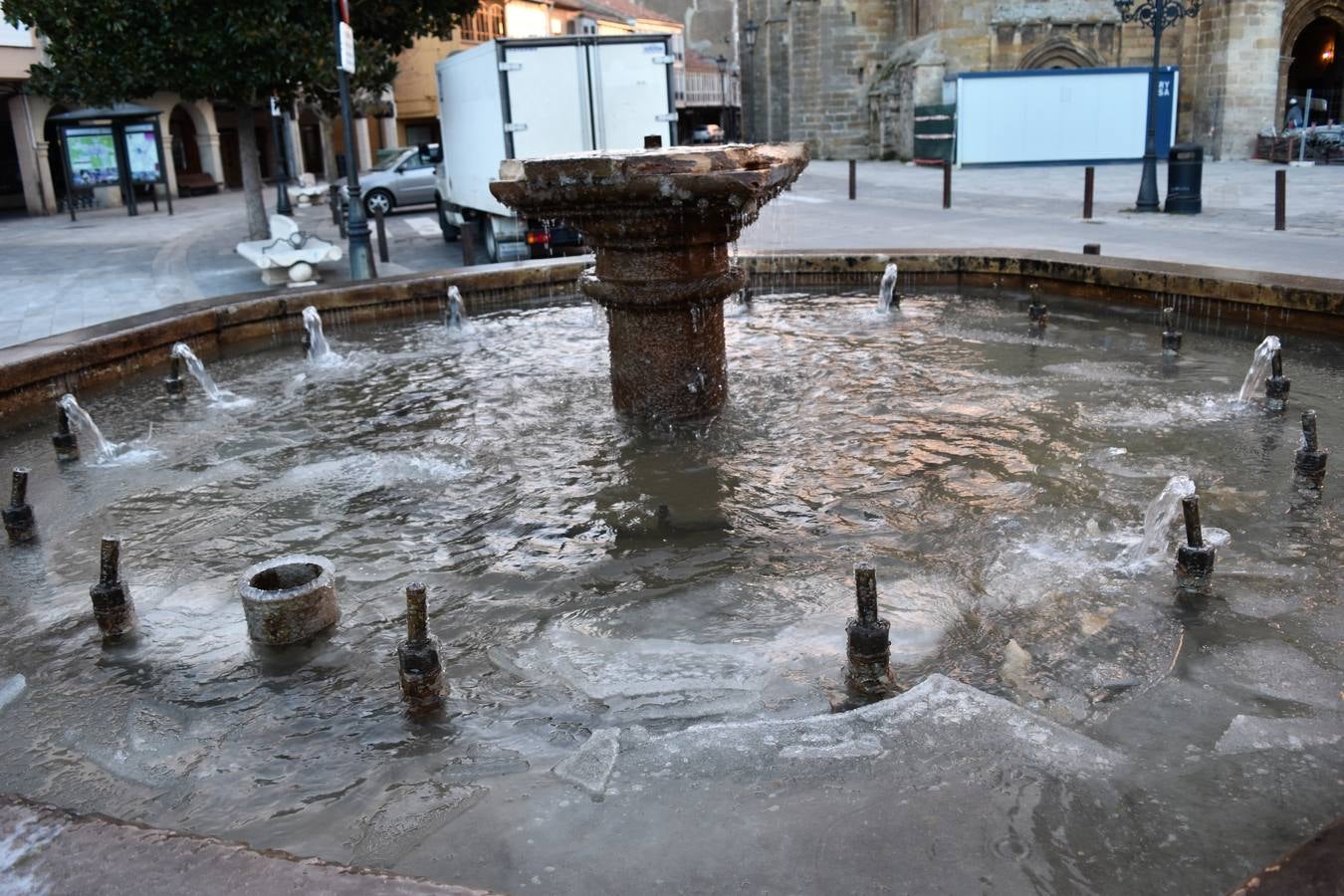 Jornada de frío en Aguilar de Campoo (Palencia)