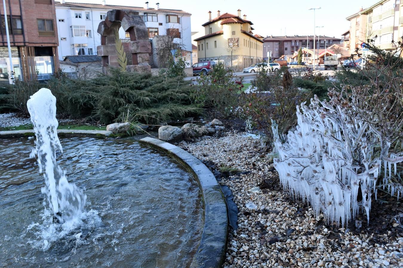 Jornada de frío en Aguilar de Campoo (Palencia)