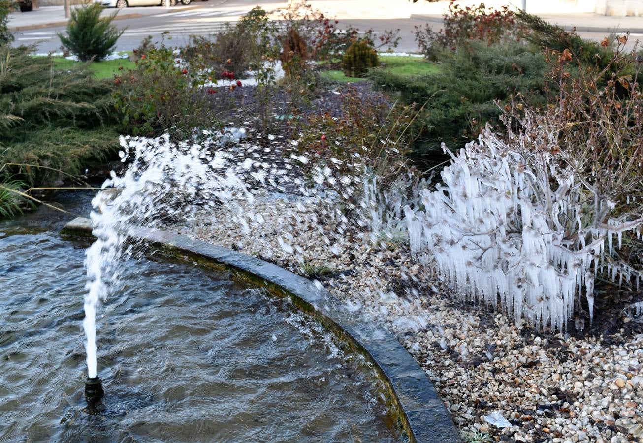 Jornada de frío en Aguilar de Campoo (Palencia)