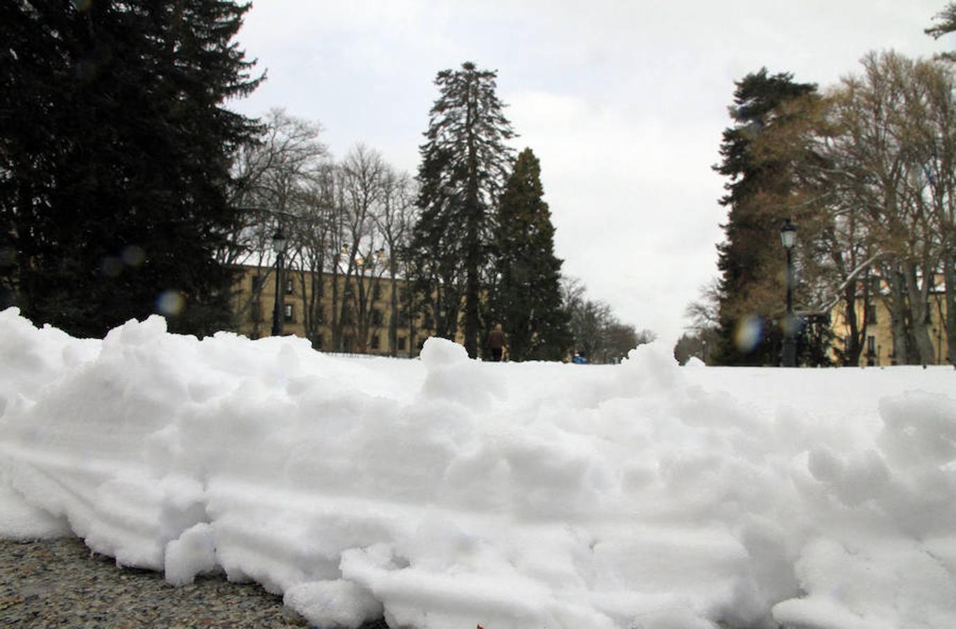 Nieve en Segovia capital y La Granja