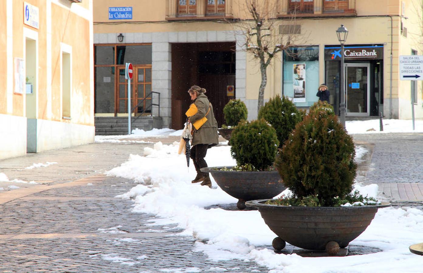 Nieve en Segovia capital y La Granja