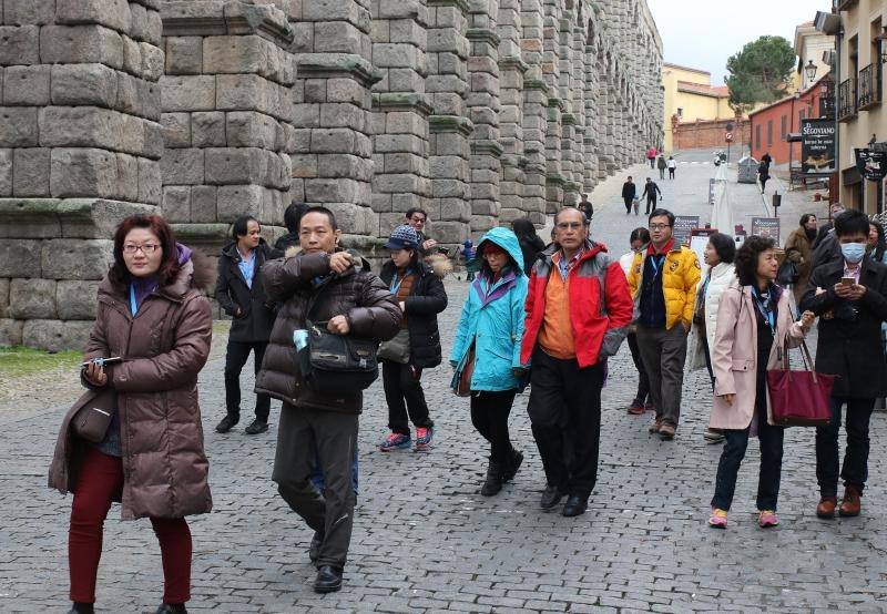 Turistas chinos pasan el Año Nuevo en Segovia