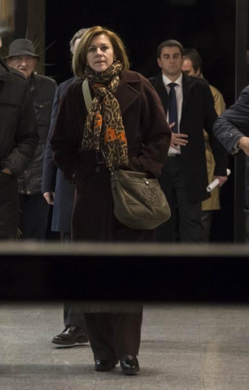 Diversas personalidades acuden al tanatorio para despedirse de Eugenio García del Pozo, padre de la ministra de Agricultura