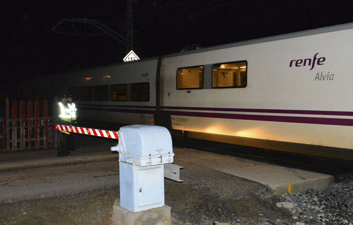 Dos jóvenes mueren arrollados por el tren en un paso a nivel en Palencia