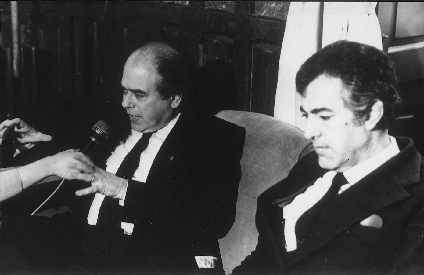 Jordi Pujol, con José Manuel García-Verdugo, en su visita a Castilla y León en diciembre de 1981.