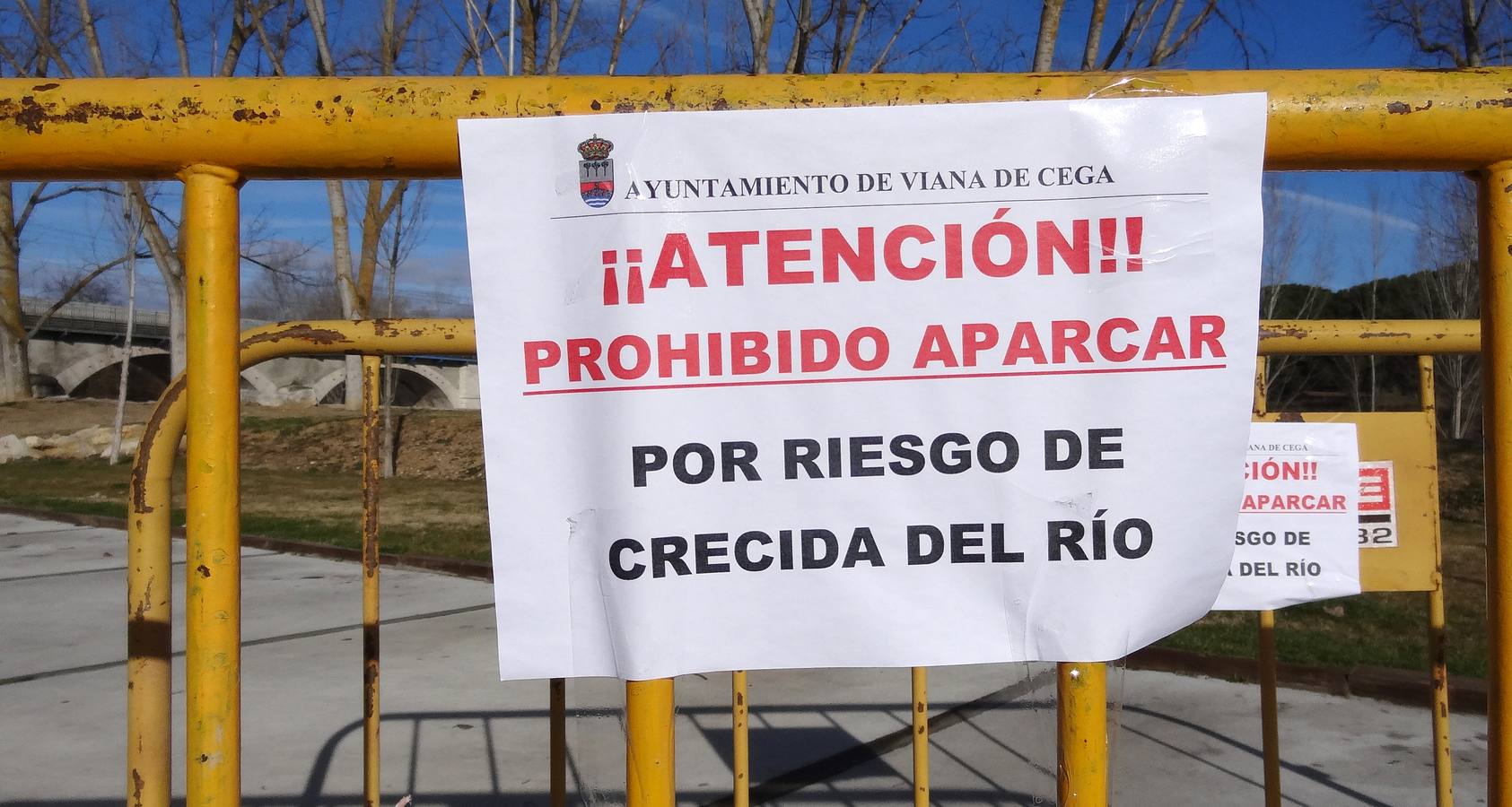 El río Cega a su paso por Viana.