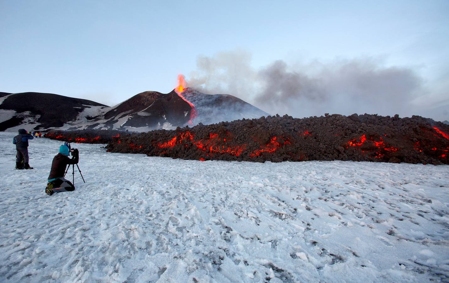 La espectacular erupción del volcán Etna