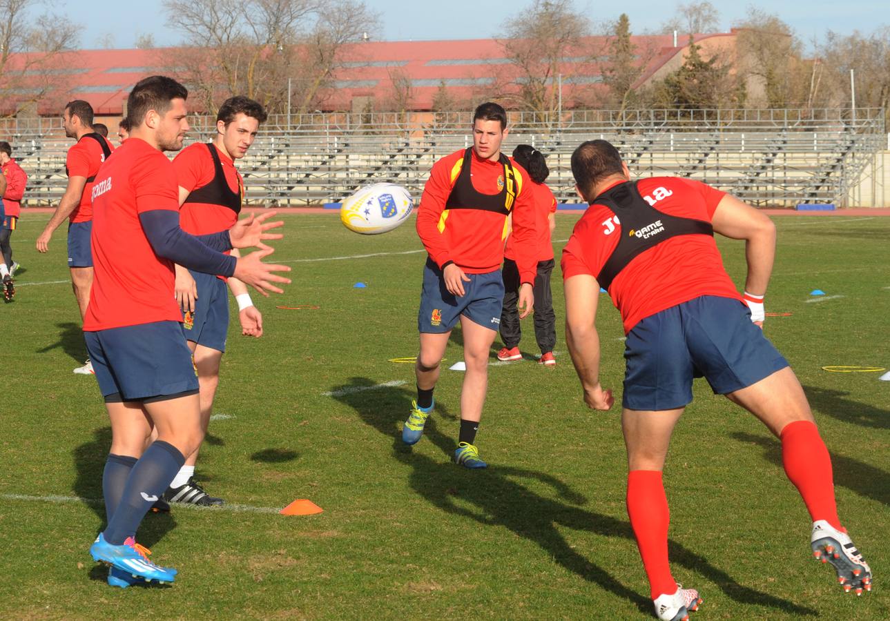 La selección española de rugby entrena en Medina del Campo