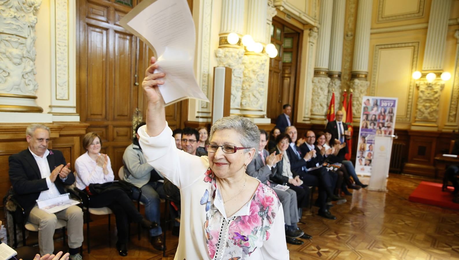 Lectura del manifiesto del Día Internacional de la Mujer en el Ayuntamiento de Valladolid