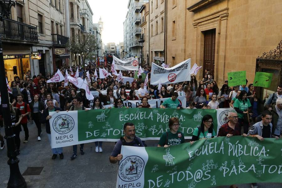 Manifestación en Salamanca por la derogación de la Lomce