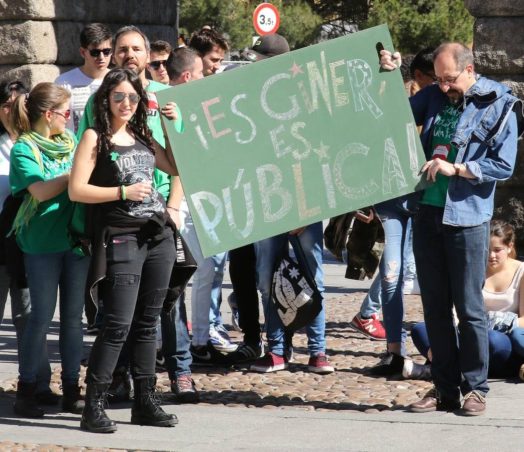 Segovia apoya la huelga en Educación