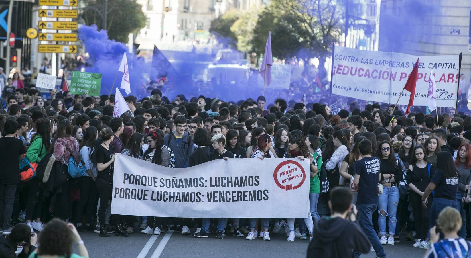 Los estudiantes vallisoletanos salen a la calle