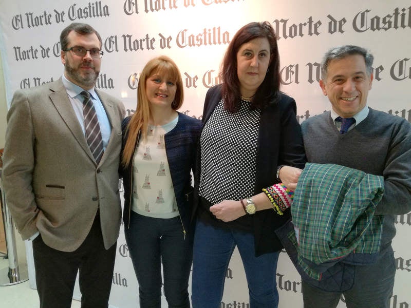 Felipe Mielgo (ComplejoHospitalario), Maribel Campos (UVA), Pilar Rojo (El Norte) y José Jolín (Consejería de Sanidad).