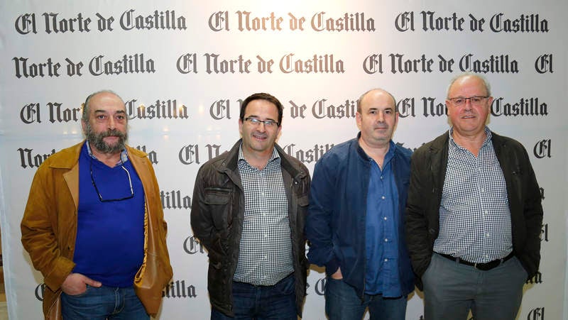 Mariano San Martín (IU); Raúl Azpeleta (UPA); Javier Gómez Caloca (UGT) y Domiciano Pastor (UPA).