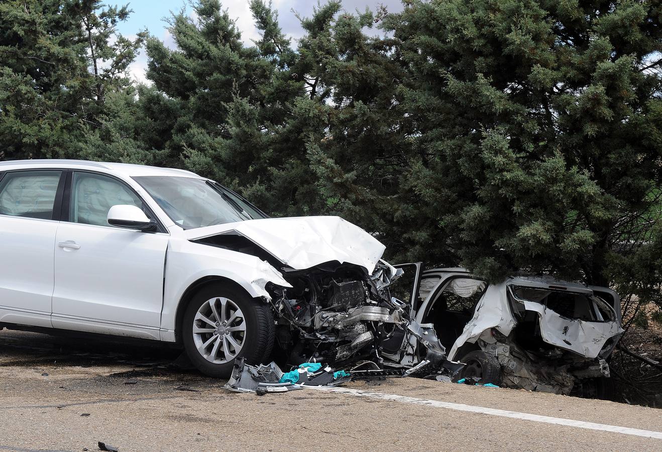 Accidente de tráfico en la A-6, a la altura de la localidad vallisoletana de Rueda