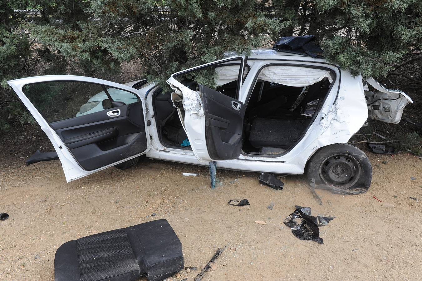 Accidente de tráfico en la A-6, a la altura de la localidad vallisoletana de Rueda