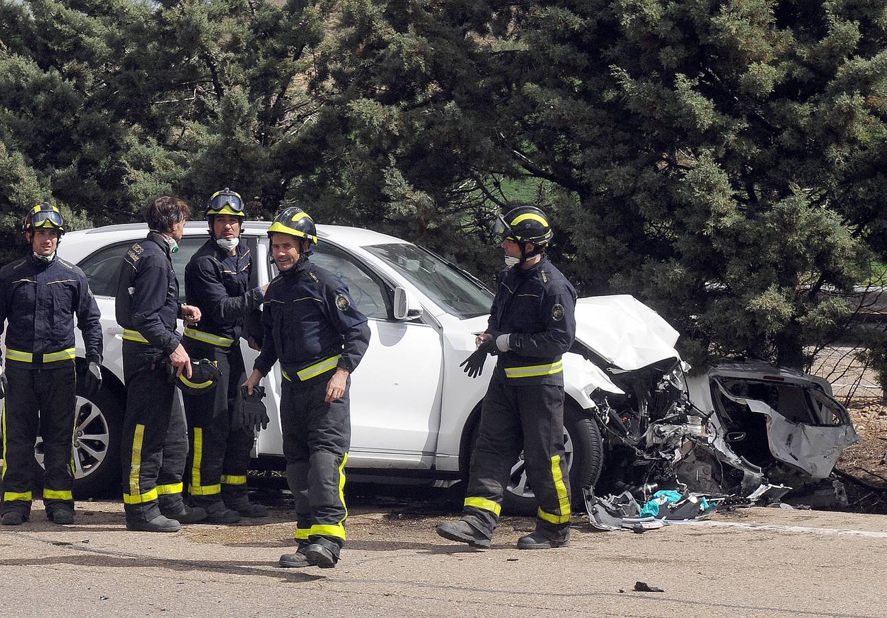 Accidente de tráfico en la A-6, a la altura de la localidad vallisoletana de Rueda