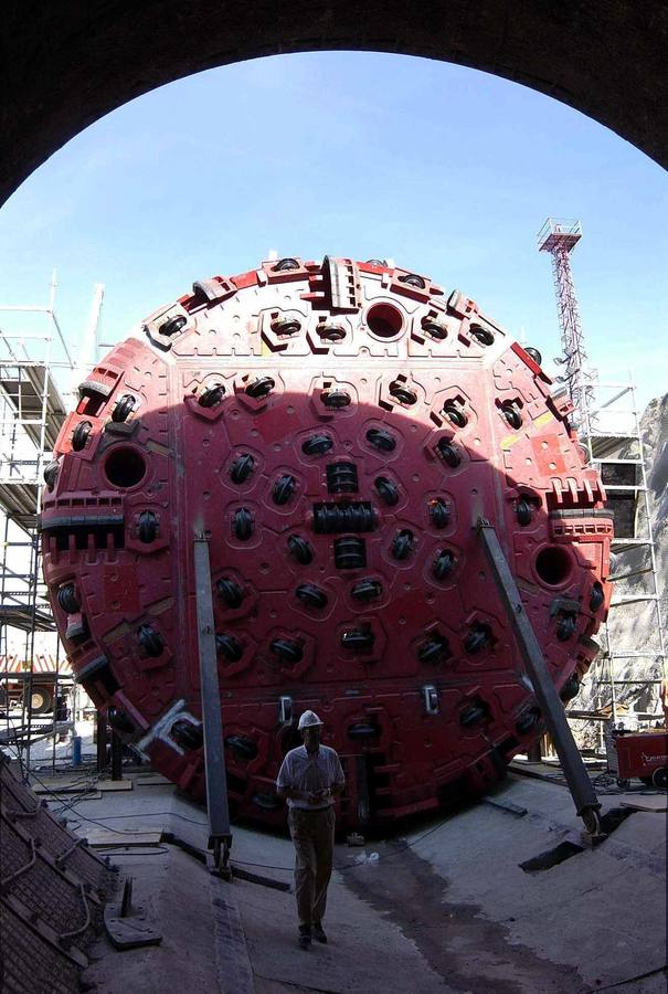 Imágenes de la construcción de los túneles de Guadarrama
