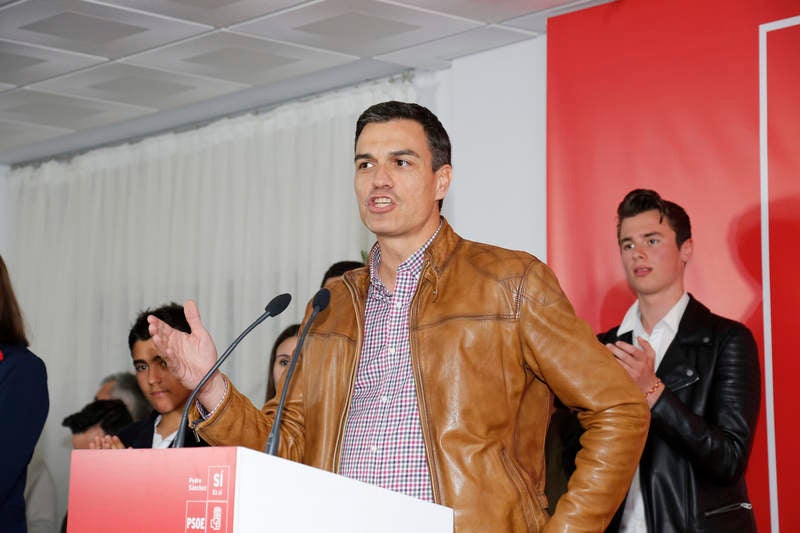 Pedro Sánchez hace campaña en Palencia para las primarias socialistas