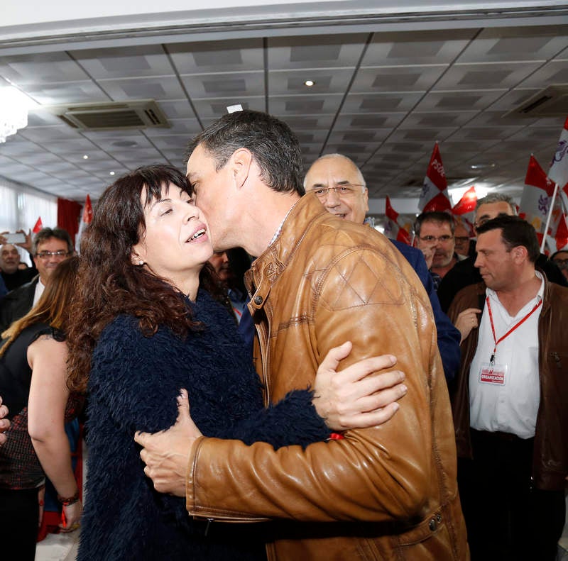 Pedro Sánchez hace campaña en Palencia para las primarias socialistas